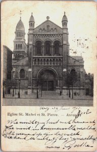 Belgium Eglise St Michel et St Pierre Anvers Antwerp Vintage Postcard C182