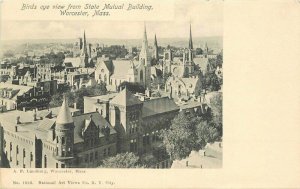 Birdseye View State Municipal Bldg Worcester Massachusetts C-1905 Postcard 7465