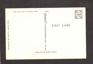 MA Cape Cod Canal Bridge Bourne Mass Massachusetts Postcard