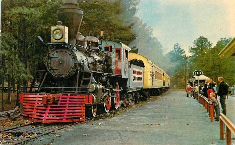 Georgia Stone Mountain Postcard Amusement Railroad Civil War Replica 21-13285