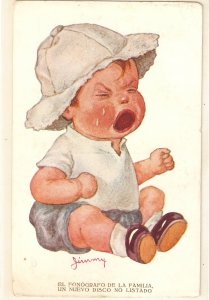 Jimmy. Caricature. A crying baby  Nice vintage mSpanish postcard