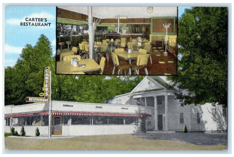 c1940 Carter's Restaurant Lone Oak Road Exterior View Paducah Kentucky Postcard