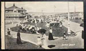 Mint RPPC Real Photo Postcard South Africa Durban Beach View