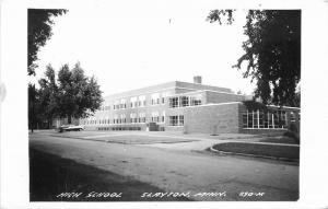 High School Slayton Minnesota 1950s Murray County RPPC Photo Postcard 12926