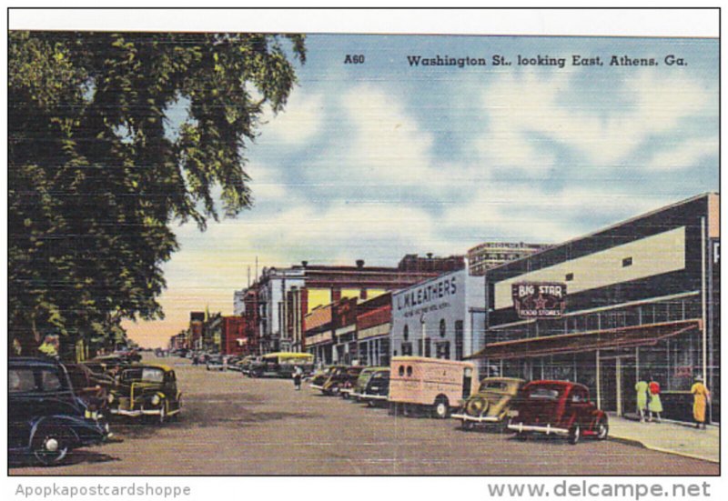 Washington Street Looking North Athens Georgia