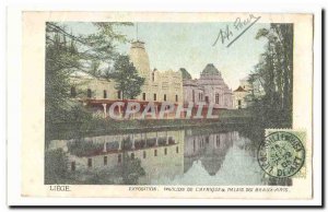 Belgium Liege Old Postcard Exhibition Pavilion of & # 39aFrique & Palace of F...