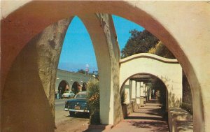 Postcard 1950s California Ojai Arcade Arches Columbia 23-11907