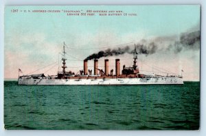 Colorado Postcard US Armored Cruiser Warship Navy Battleship WWII c1910 Vintage