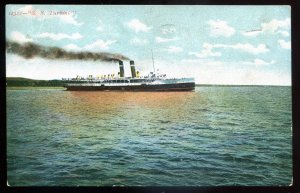 dc1936 - Steamer TURBINIA Postcard 1907 Toronto to Hamilton Line