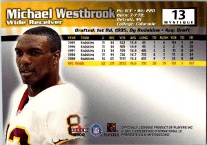 2000 Fleer Footbal Card Michael West Brook Washington Redskins sk20136