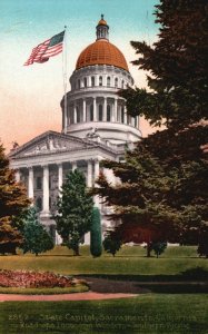 Vintage Postcard State Capitol Road Of Thousand Wonders Sacramento California CA