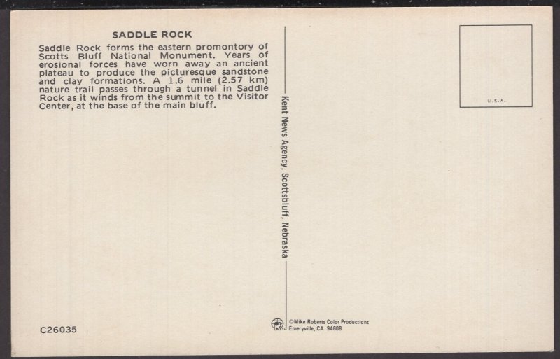 Nebraska Saddle Rock Scotts Bluff National Monument, Clay Formations - Chrome