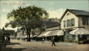 Taunton MA Main St. Fruit Stand c1910 Postcard