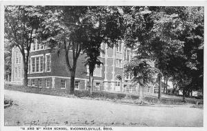 F25/ Malta McConnelsville Ohio Postcard c1920 M&M High School 1