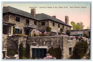 Skylands Summer Home Of Mr. Edsel Ford Seal Harbor Maine ME Handcolored Postcard