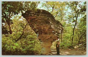 Eureka Springs Arkansas~Pivot Rock~Natural Freak of the Ozarks~Postcard