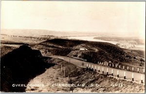 RPPC View Overlooking Chamberlain SD Vintage Postcard N28