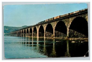 Vintage 1960's Postcard Stone Arch Rockville Bridge Harrisburg Pennsylvania