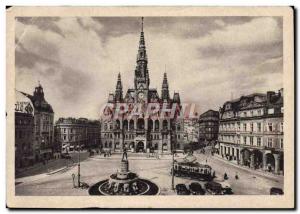 Old Postcard Rathaus Reichenberg