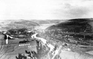 Addison New York Birdseye View Of City Real Photo Antique Postcard K86586