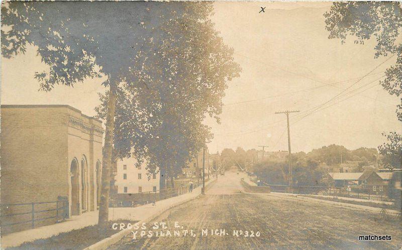 1907 Cross Street Ypsilanti Michigan RPPC real Photo postcard