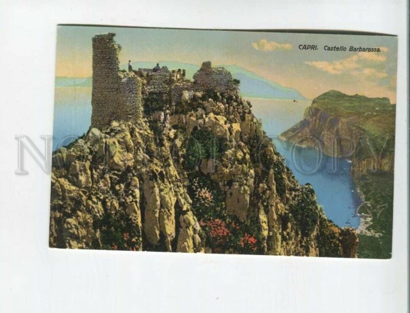 472920 Italy Capri Castle Barbarossa Vintage postcard