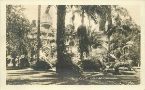 C-1910 San Diego California Palm Court Hotel Del Coronado Photo Postcard 8404