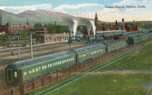 Postcard Early View of Union Railroad Depot on Ogden, OR.    S7