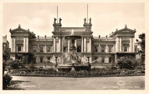 Vintage Postcard 1920's Lund Universitetet Old University Scania Sweden RPPC