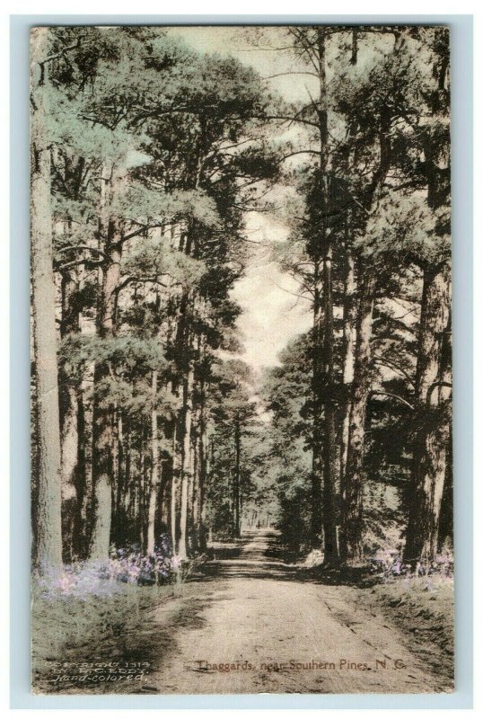 1914 Thaggards Road, Southern Pines, NC. Hand Tinted Postcard P174 