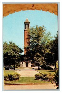 Vintage 1960's Postcard University of Alabama Denny Chimes Tuscaloosa Alabama