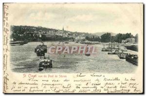 Postcard Old Saint Cloud Sevres Bridge View