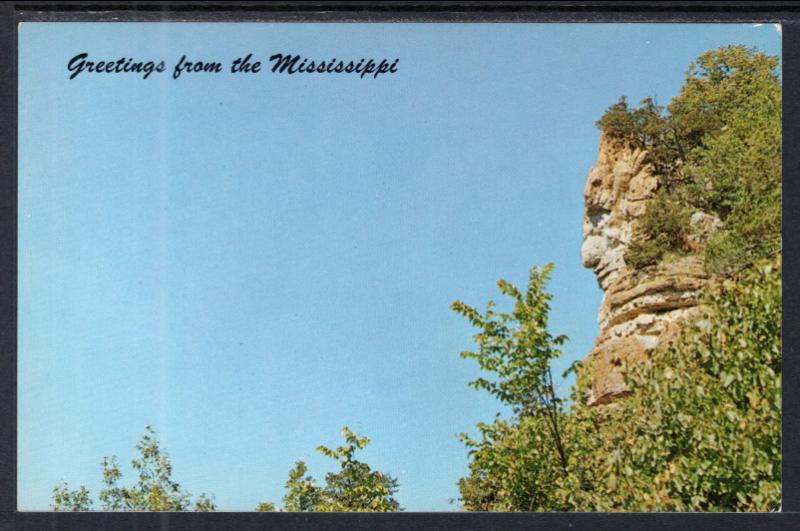 Greetings From the Mississippi  Indian Head Rock Formation