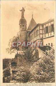 Old Postcard Mont Sainte Odile (altitude 763 m) New tower with the statue of ...