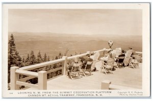 Franconia NH Postcard RPPC Photo Looking NW From Summit Observation Platform