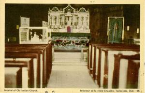 Canada - Quebec, Tadoussac. Old Indian Church Interior