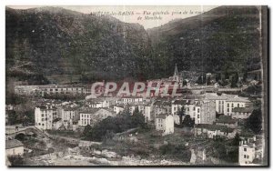 Old Postcard Amelie les Bains General View from the road Montbolo