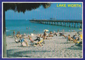 Beach and Fishing Pier Lake Worth Florida