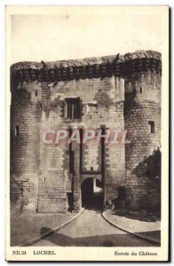 Old Postcard Loches Entree Du Chateau