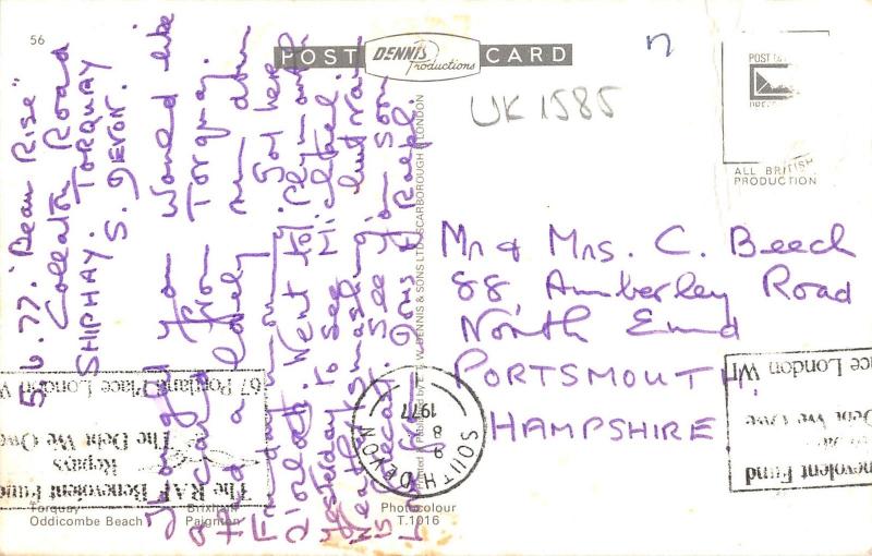 uk1585 torbay devon ship real photo uk