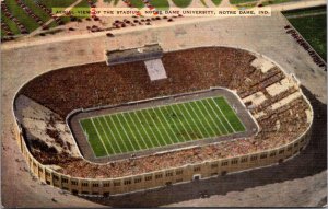 Linen PC Aerial View The Stadium Notre Dame University in Notre Dame, Indiana 