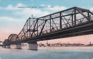 Iowa Sioux City Missouri River Bridge 1945