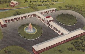 Postcard The General Lafayette Motel King of Prussia PA