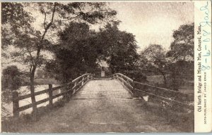 Old North Bridge and Minute Man Concord Mass Postcard 1908