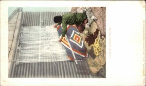 Navajo Blanket Weaver Native American Indain 5510 Detroit Pub c1901 Postcard