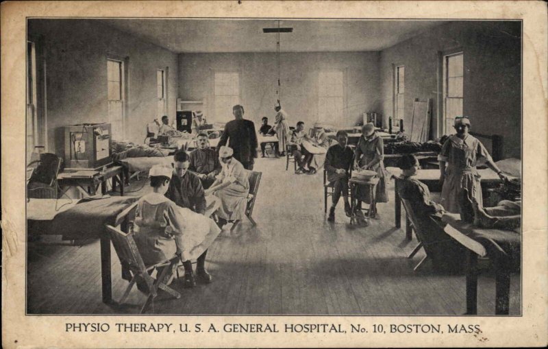Boston MA General Hospital #10 c1910 Postcard PHYSIO PHYSICAL THERAPY #1