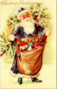 VINTAGE POSTCARD REPLICA REPRODUCTION SANTA CLAUS REPRO MERRIMACK SERIES NO. 14