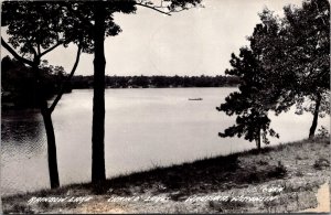 RPPC View of Rainbow Lake, Chain O Lakes Waupaca WI c1953 Vintage Postcard V49
