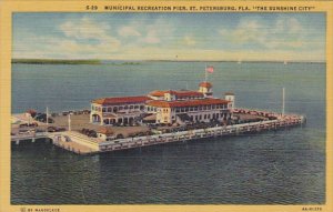 Florida St Petersburg Million Dollar Recreation Pier 1951 Curteich