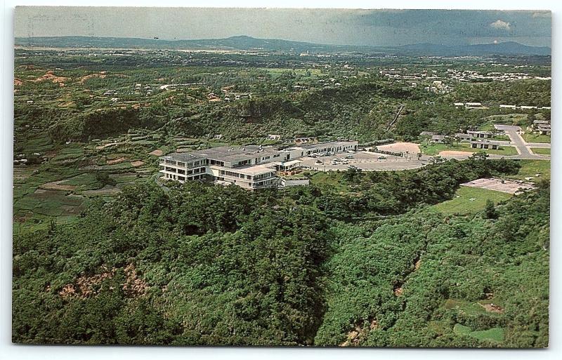 Postcard Japan Okinawa Airview Fort FT Buckner Officers Club Rycom Plaza R52